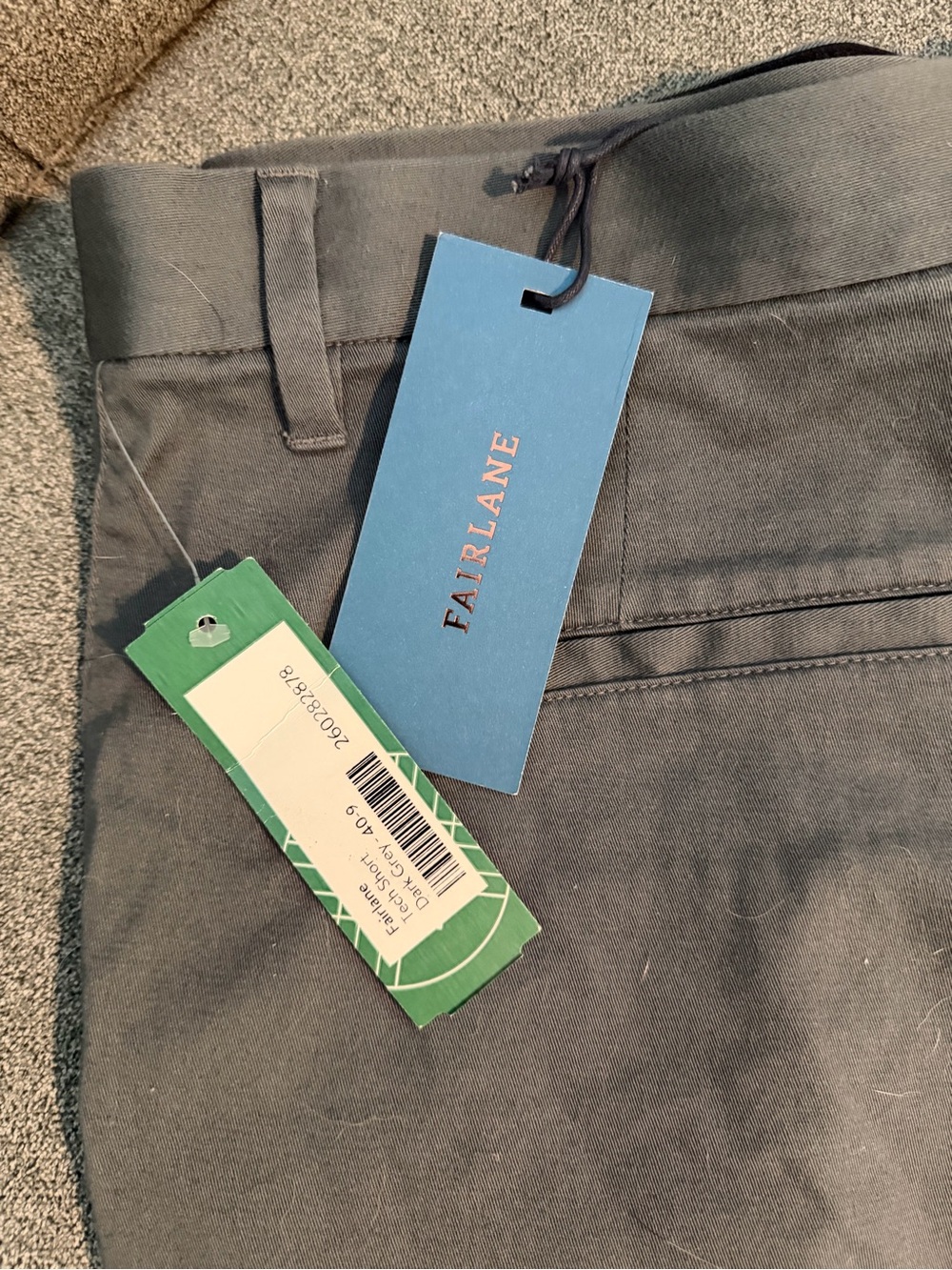 Fairlane Men's Flat Front Shorts in Dark Gray